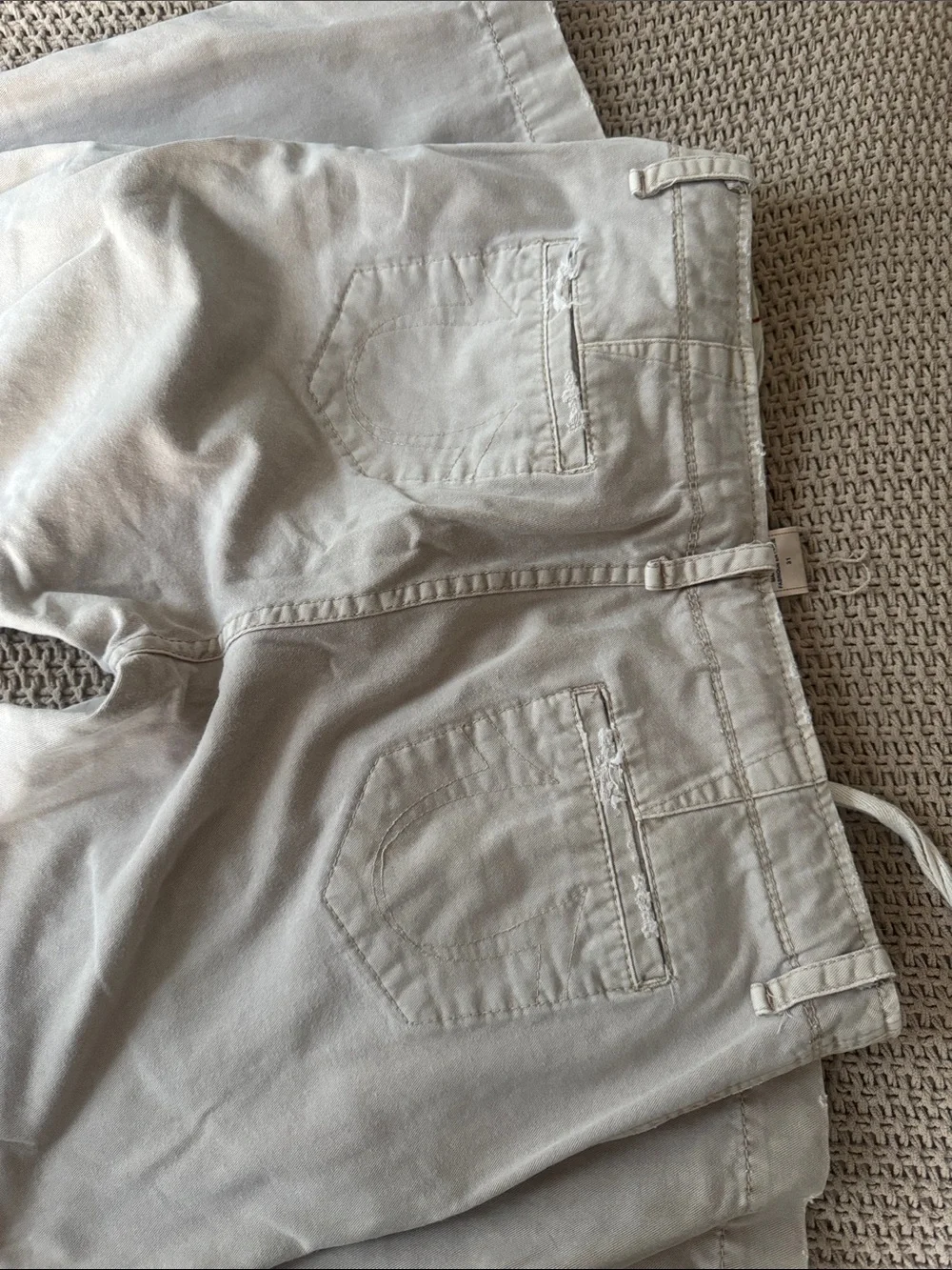 True Religion Men's Light Tan Cargo Pants